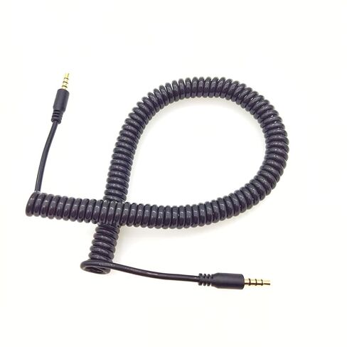 كابل Seadream Auxiliary 3.5 مم ملفوف TRRS للصوت والميكروفون ملفوف TRRS 3.5 مم كابل صوت؛ 4 أقطاب 3.5 مم TRRS ذكر إلى ذكر كابل سلك Aux ملفوف 3M in Saudi Arabia