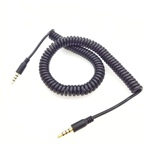 كابل Seadream Auxiliary 3.5 مم ملفوف TRRS للصوت والميكروفون ملفوف TRRS 3.5 مم كابل صوت؛ 4 أقطاب 3.5 مم TRRS ذكر إلى ذكر كابل سلك Aux ملفوف 3M in Saudi Arabia