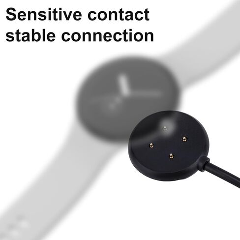 قطعتان من كابلات الشحن لساعة Google Pixel 2/3، 3.3ft/1m مغناطيسي USB-A/C بديل سلك الشحن السريع للساعة الذكية (أسود) in Saudi Arabia