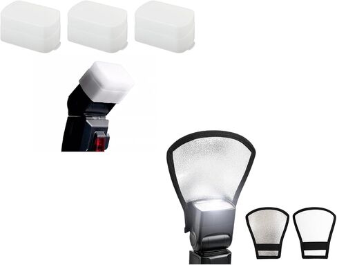DS. DISTINCTIVE STYLE 3 Pack Flash Diffuser for Speedlight and 2 Pack Flash Diffuser Reflector in Saudi Arabia