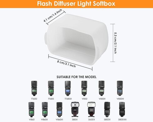 DS. DISTINCTIVE STYLE 3 Pack Flash Diffuser for Speedlight and 2 Pack Flash Diffuser Reflector in Saudi Arabia