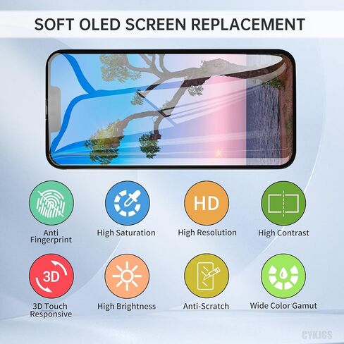 [Soft OLED] for iPhone 13 Screen Replacement with Front Speaker Proximity Sensor 3D Touch Display Digitizer 6.1" Full Assembly Fix Tools Kit Repair Front Glass A2631 A2633 A2634 A2635 A2482 in Saudi Arabia