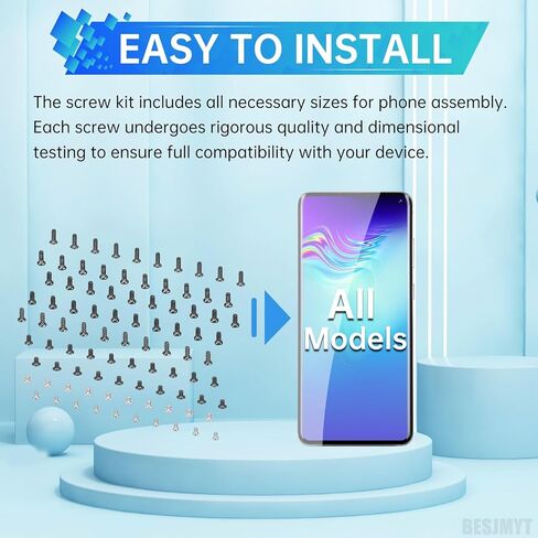 لمجموعة استبدال البراغي السوداء الكاملة للهاتف المحمول Samsung Galaxy لجميع الموديلات A15 S24 Note Plus الأجزاء الداخلية فائقة التثبيت مع أدوات إصلاح مفكات البراغي in Saudi Arabia