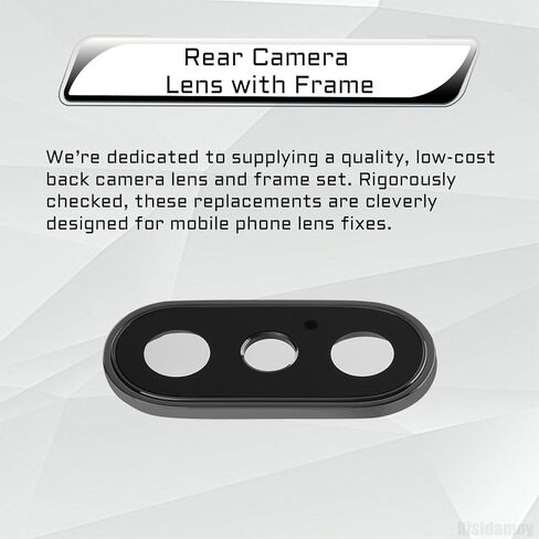 for iPhone X Camera Lens Glass with Frame Replacement Rear Camera Back Camera Lens Metal Frame Cover Replace with Full Repair Tools Kit Model: A1865 A1901 A1902 A1903 in Saudi Arabia