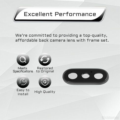 for iPhone X Camera Lens Glass with Frame Replacement Rear Camera Back Camera Lens Metal Frame Cover Replace with Full Repair Tools Kit Model: A1865 A1901 A1902 A1903 in Saudi Arabia