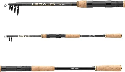 DAIWA Legalis Tele Spin, Length 2.70m / 8.86 Feet, Casting Weight: 0.35–1.76 oz, Telescopic Spinning Fishing Rod in Saudi Arabia