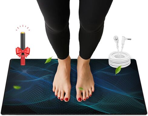 Grounding Mat for Bed,Grounding Pad for Stress, Pain, Inflammation& Wellness Support,Indoor Grounding Mat at Home,Office. 15Ft Cord & Extra Conductive Test Pen Included.(26.8x10inch) in Kuwait