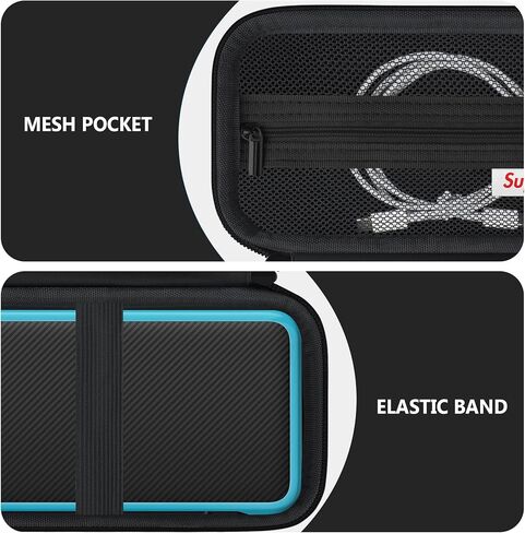 Supmay Carrying Case متوافقة مع وحدة التحكم في لعبة R36 Max Retro باليد ، حقيبة سفر في ألعاب الفيديو مع شحن كابل ، بطاقة TF ، يدوي ، أسود in Saudi Arabia