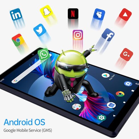 Tablet 8 inch, Android OS L8 Reading Tablet, 64GB Storage, Quad Core, 1280x800 HD IPS Display, 8.0 MP Rear Camera, Wi-Fi, Bluetooth, Black in Saudi Arabia