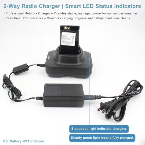 NNTN8860A NNTN8845A Charger Fit for Motorola APX6000 APX6000XE APX8000 APX8000XE APX7000 PAX7000XE Radio, NO-IMPRES Single Unit Charger with Dual USB Ports for NNTN7038 PMNN4485 Battery in Saudi Arabia