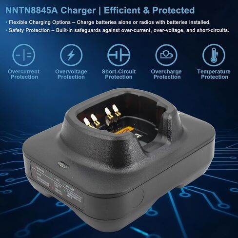 NNTN8860A NNTN8845A Charger Fit for Motorola APX6000 APX6000XE APX8000 APX8000XE APX7000 PAX7000XE Radio, NO-IMPRES Single Unit Charger with Dual USB Ports for NNTN7038 PMNN4485 Battery in Saudi Arabia