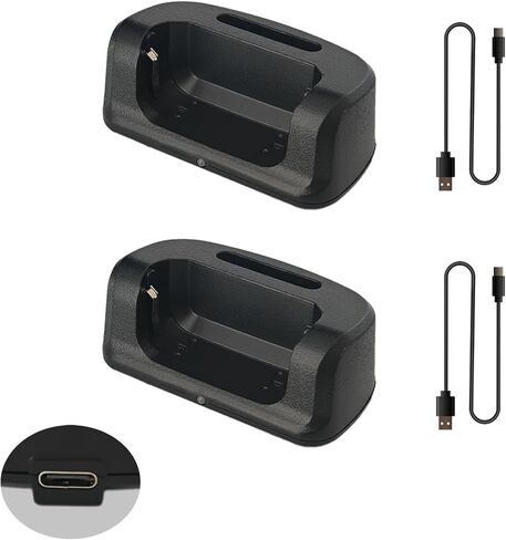 2 Pack KD-C1 Two Way Radio Charger Dock USB-C Charging for T20 Walkie Talkie RT22S Charger Desktop with 1 Pair Type-C Cable in Saudi Arabia
