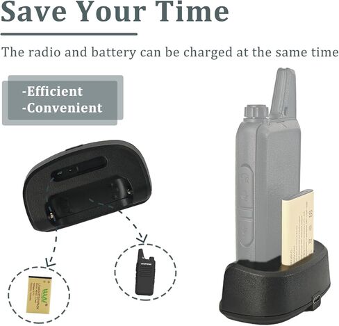 2 Pack KD-C1 Two Way Radio Charger Dock USB-C Charging for T20 Walkie Talkie RT22S Charger Desktop with 1 Pair Type-C Cable in Saudi Arabia