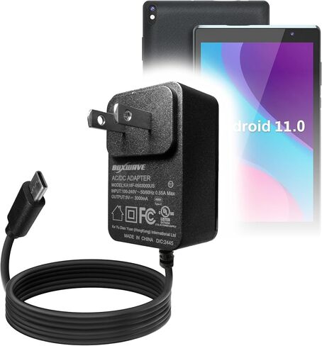 BoxWave Charger Compatible with IWEGGO Android 11 Tablet CP80 (8 in) - Wall Charger Direct (15W), Rapid Charge Your Device with Built-in 3ft Cable in Kuwait