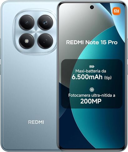 XIAOMI Redmi Note 15 Pro 4G LTE Ai (for Tmobile Mint Tello & Global) (256GB + 8GB) 6.77" 120Hz 200MP AI Camera Model 25100RA69G Unlocked Dual Sim Liberado (Black) in Saudi Arabia