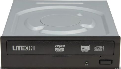 LITE-ON iHAS324-07 24X SATA محرك أقراص DVD/CD داخلي، محرك أقراص DVD±RW ثنائي الطبقة، ناسخ أقراص CD-R 48X، أسود in Kuwait