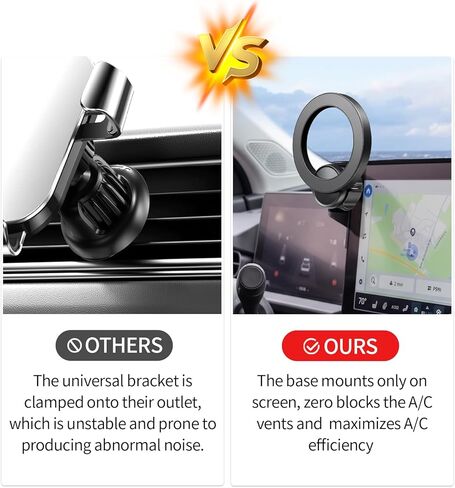 Car Phone Holder for Toyota RAV4/Hybrid 2026 Accessories 10.5-Inch Screen Fixed Clip, 360° Rotation Phone Mount Compatible with MagSafe, Phone Holder Does Not Affect Air Vent in Saudi Arabia
