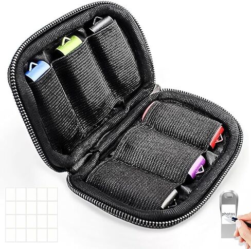 Portable USB Flash Drive Storage Case, 20 Slots Soft Electronic Accessories Organizer for Thumb Drives, Jump Drives, SD Cards, Memory Sticks - Protective Storage Bag for Office, Travel, and Home in Saudi Arabia