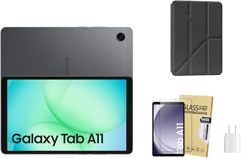 Samsung Galaxy Tab A11 8.7" 64GB WiFi Tablet (International Version) Bundle with Case, Screen Protector & Fast Charger, Android Tablet for Work, Streaming & Gaming in Saudi Arabia