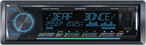 Deaf Bonce Gemini 760DSP | 4x25W Car Stereo Receiver | 8 RCA Outputs | Built-in DSP | Bluetooth 5.3 | Hi-Res Audio Support | USB | FLAC/WAV/MP3 | RGB Illumination in Saudi Arabia