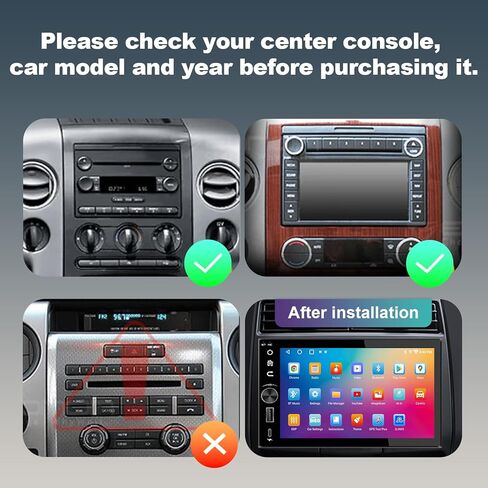 8 Core 4+64G راديو السيارة ستيريو لفورد F150 2004-2008، F250 F350 2006-2014 مع Carplay اللاسلكي Android Auto 7 بوصة HD تعمل باللمس Android 14 راديو السيارة ستيريو مع كاميرا احتياطية AM/FM/RDS GPS SWC in Kuwait
