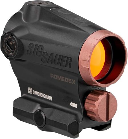 SIG SAUER SOR5X171 Romeo5X Gen II 1x20 mm Red Dot Sight | Rugged Compact IPX-7 Waterproof Rifle Shooting Sight w/ 12 Illumination Settings | 2 MOA Red Dot/65 MOA Circle Reticle | 50,000 hrs Run Time in Saudi Arabia