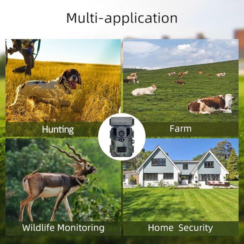 كاميرا SuntekCam Mini Solar Trail 50 ميجابكسل 4K، كاميرا صيد مع رؤية ليلية تعمل بحركة IP65 مقاومة للماء، كاميرات مسار الألعاب مع مصابيح LED بالأشعة تحت الحمراء الشفافة in Kuwait