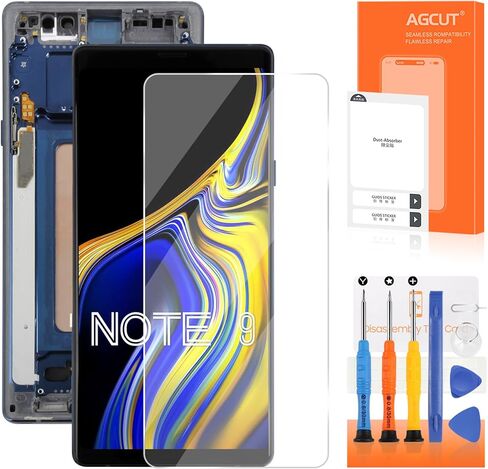 TFT لشاشة Samsung Galaxy Note 9 البديلة لشاشة Samsung Note 9 LCD SM-N9600 SM-N960F SM-N960U مجموعة بديلة للشاشة تعمل باللمس باللون الأزرق مع إطار in Saudi Arabia