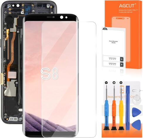 INCELL for Samsung Galaxy S8 Screen Replacement for Display Samsung S8 LCD G950 G950F SM-G950U Screen Touch Assembly Repair Parts with Frame(No Fingerprint) in Saudi Arabia