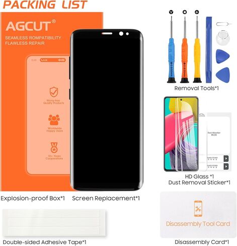 INCELL for Samsung Galaxy S8 Screen Replacement for Display Samsung S8 LCD G950 G950F SM-G950U Screen Touch Assembly Repair Parts with Frame(No Fingerprint) in Saudi Arabia