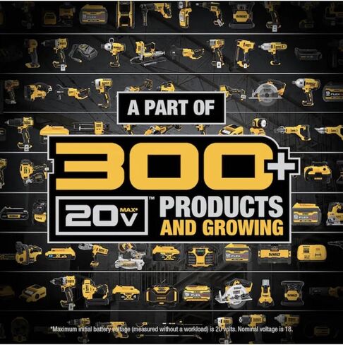 مكبر صوت بلوتوث DEWALT 20V MAX مع مكبرات صوت مزدوجة، غطاء مقاوم للصدمات، نطاق 100 قدم، منفذ شحن USB، بطارية 2.0 أمبير وشاحن متضمن in Saudi Arabia