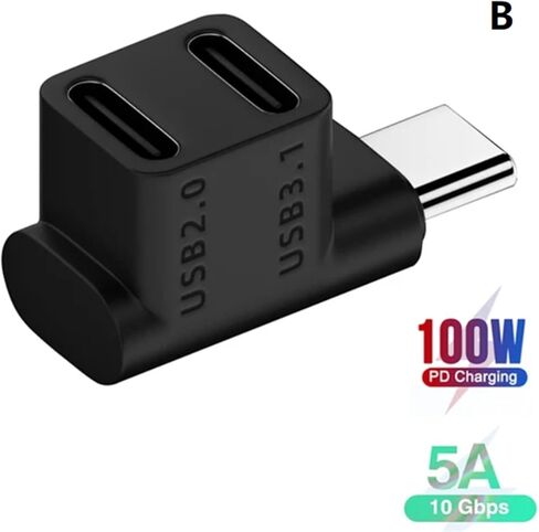 CHICHIYANG 100W 2 Type-C أنثى إلى 1 Type-C ذكر محول لوحدة تحكم ألعاب سطح البخار nn in Saudi Arabia