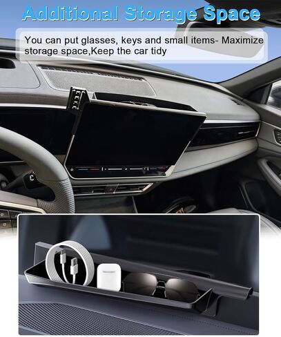 حامل هاتف السيارة PZK لسيارات BMW X3 2018-2021/ BMW X4 2019-2021 ملحقات شاشة 10.25/10.3 بوصة مشبك ثابت متوافق مع حامل الهاتف Magsafe مع صندوق تخزين النظارات الشمسية دوران 360 درجة لا يؤثر على فتحة التهوية in Kuwait