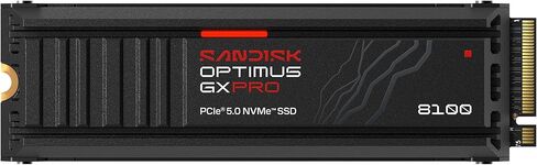 SANDISK 4 تيرابايت Optimus GX PRO 8100 PCIe 5.0 NVMe SSD - M.2 2280، سرعة قراءة تصل إلى 14,900 ميجابايت/ثانية، أداء فائق السرعة - SDSP82400TAN in Kuwait