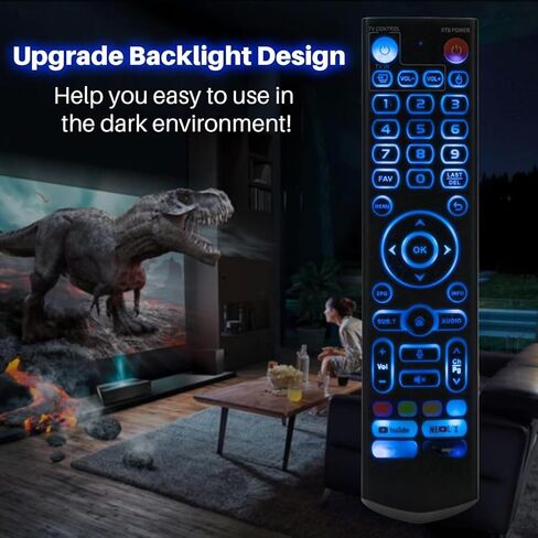 Easy to Use Backlit Remote for vSeeBox V5 Pro, V3 Plus, V2 Pro, V1 Pro, V1 Max, Elite, Max, Voice Remote Replacement with Strong Signal and Smooth Control in Saudi Arabia