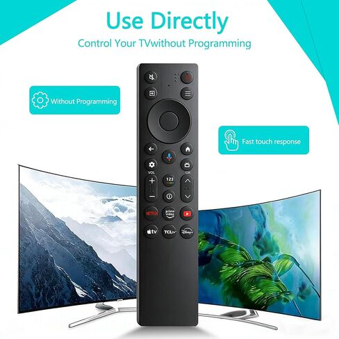 RC923A FMB1 استبدال جهاز التحكم عن بعد الصوتي متوافق مع نماذج التلفزيون الذكية TCL 2025 4K OLED 50QM6K 55QM6K 55QM7K 65QM6K 65QM7K 75QM6K 75QM7K 85QM6K 85QM7K 98QM6K 98QM7K in Kuwait