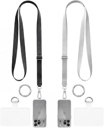 Phone Lanyard Strap with 2TPU Tabs. Extended Adjustable Neck Strap Converts to Crossbody, Universal for phone Cases in Saudi Arabia