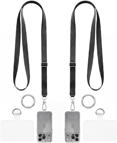 Phone Lanyard Strap with 2TPU Tabs. Extended Adjustable Neck Strap Converts to Crossbody, Universal for phone Cases in Saudi Arabia