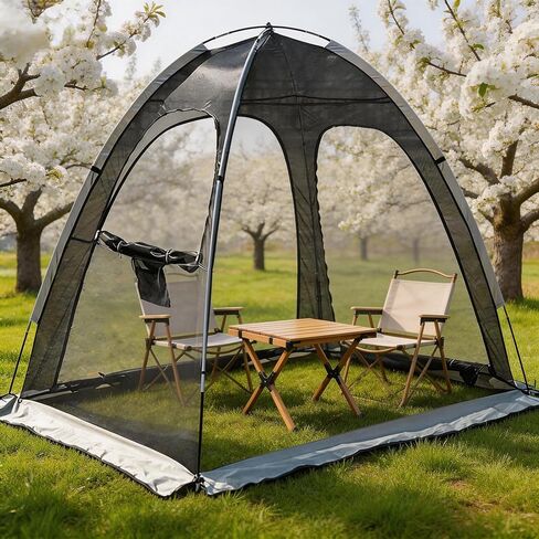 Screen House Mesh Tent, 1-2 Person Patio Backyard Tent, Full Ventilation, 5-Min Easy Setup, Lightweight Compact Storage, Outdoor Patio House for Spring Summer Camping & Garden in Saudi Arabia