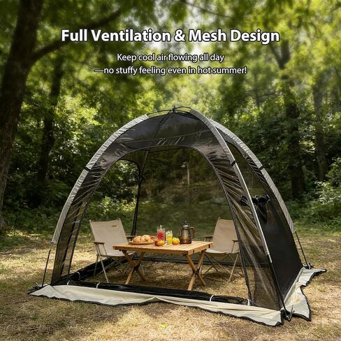 Screen House Mesh Tent, 1-2 Person Patio Backyard Tent, Full Ventilation, 5-Min Easy Setup, Lightweight Compact Storage, Outdoor Patio House for Spring Summer Camping & Garden in Saudi Arabia
