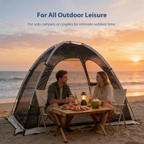 Screen House Mesh Tent, 1-2 Person Patio Backyard Tent, Full Ventilation, 5-Min Easy Setup, Lightweight Compact Storage, Outdoor Patio House for Spring Summer Camping & Garden in Saudi Arabia
