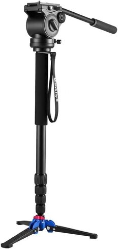 حامل قاعدة ثلاثي الأرجل قابل للطي حامل دعم من سبائك الألومنيوم مع 3 8 برغي لكاميرا DSLR Monopod 360 دوران أقدام مطاطية ثابتة in Kuwait