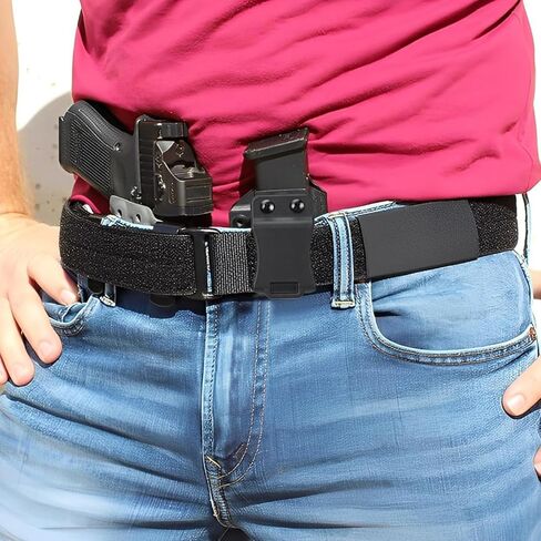 2 Pack Universal Mag Carrier IWB/OWB Magazine Holster Fits:17,19,19X,22,23,25,26,27,31,32,33,34,35,37,38,39,45,Double/Single Stack,for Right & Left Hand Ambidextrous Concealed Carry in Saudi Arabia
