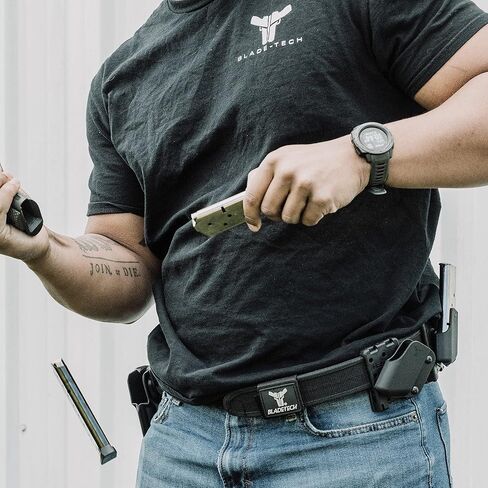 OWB Single Mag Pouch for 2011, STI - USA Made - Signature Pro Single Magazine Carrier with Tek-Lok Belt Attachment Clip by Blade-Tech Holsters in Saudi Arabia