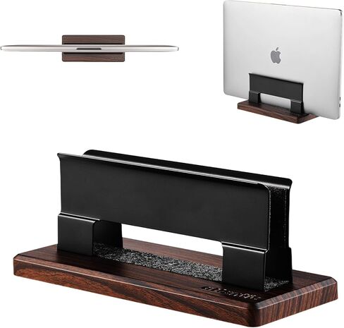 Vertical Laptop Stand for Desk - Adjustable Laptop Holder for MacBook & Most Laptops in Saudi Arabia