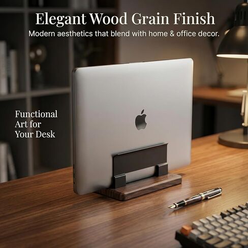 Vertical Laptop Stand for Desk - Adjustable Laptop Holder for MacBook & Most Laptops in Saudi Arabia