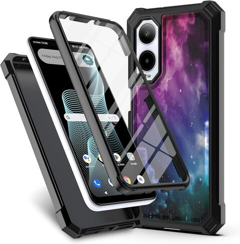 لحافظة هاتف Cricket Icon 6 (SL219C)، حافظة هاتف ATT Verge (SL219A) مع [واقي شاشة مدمج] طبقة مزدوجة مقاومة للصدمات [من الدرجة العسكرية] [كامل الجسم] غطاء واقٍ للنساء والرجال وشجرة Camo Deer Hunt in Saudi Arabia
