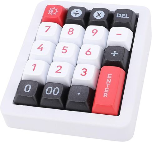 Tangxi Wired Mechanical Number Pad, 19 Keys Hot Swappable Numpad with RGB LED Backlit, Linear Red Switch, One Hand Programmable Macro Numeric Keypad for Laptop PC (White) in Saudi Arabia