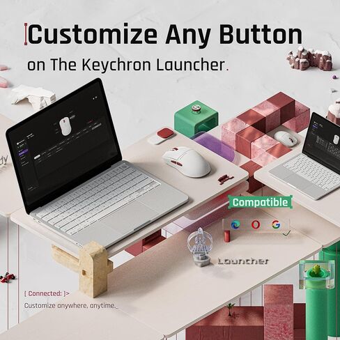 Keychron G4 8K Wireless Mouse Ultra Lightweight, 30K DPI PixArt 3950 Optical Sensor, 2.4G/Bluetooth Up to 130 Hours Battery Life, Ergonomic Design with Customizable Buttons for PC/Mac/Windows - White in Saudi Arabia