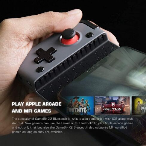 وحدة تحكم الألعاب المحمولة GameSir X2 Bluetooth، وحدة تحكم الهاتف لأجهزة Android وiOS، قبضة وحدة تحكم الألعاب المحمولة اللاسلكية (متجددة) in Saudi Arabia